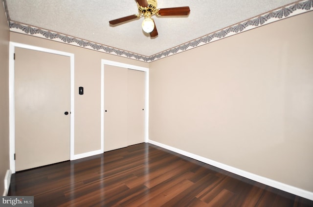 8922 Brous Ave, Philadelphia, PA 19152 - empty room with dark wood-type flooring, baseboards, and ceiling fan