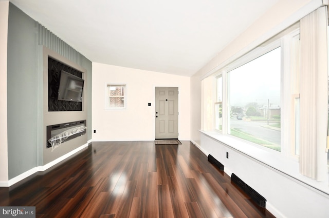 8922 Brous Ave, Philadelphia, PA 19152 - entryway featuring dark wood finished floors, baseboards, and lofted ceiling