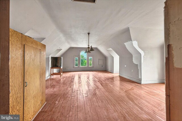 1 N Landvale St, York Haven, PA 17370 - bonus room featuring vaulted ceiling, hardwood / wood-style floors, and baseboards