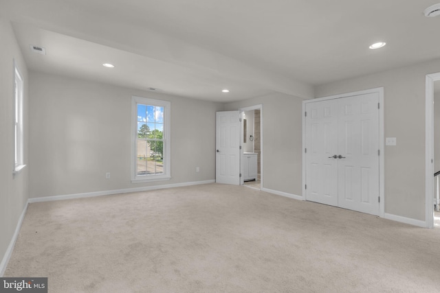 21 Mattingly Ave, Indian Head, MD 20640 - unfurnished bedroom with carpet floors, baseboards, recessed lighting, connected bathroom, and a closet