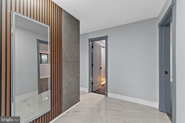 616 Webb Rd, Elkins Park, PA 19027 - hall with marble tiled floors and baseboards
