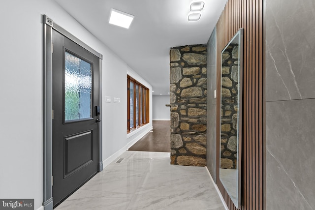 616 Webb Rd, Elkins Park, PA 19027 - foyer entrance featuring baseboards and marble finish flooring