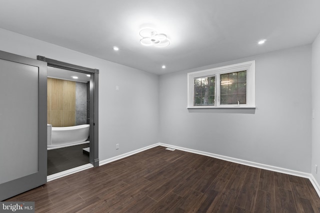 616 Webb Rd, Elkins Park, PA 19027 - unfurnished bedroom featuring wood finished floors, baseboards, and recessed lighting