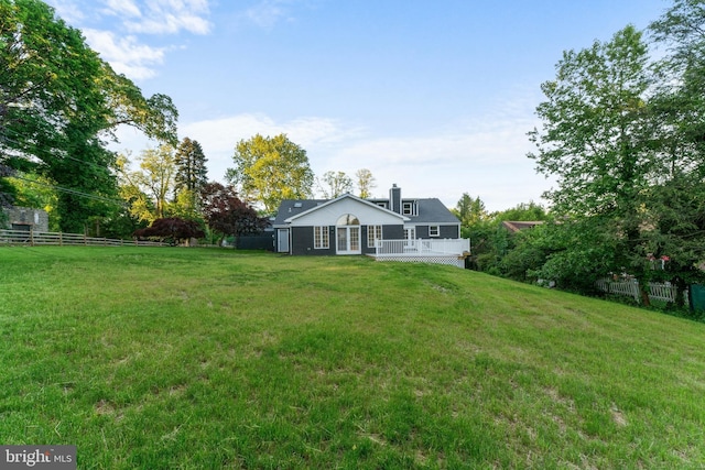 616 Webb Rd, Elkins Park, PA 19027 - view of yard with a wooden deck