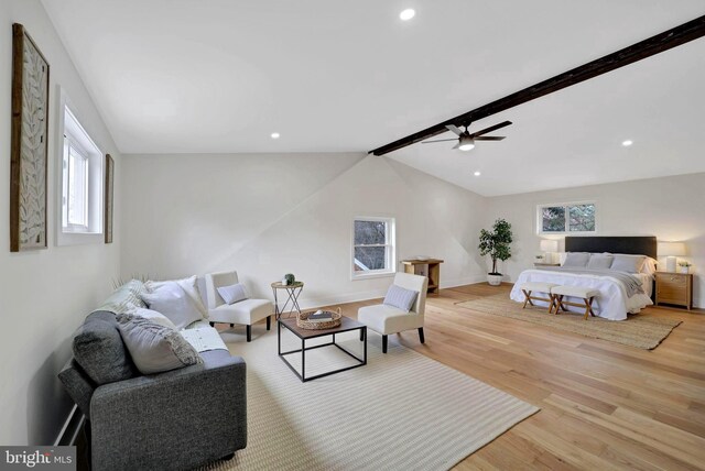 8120 Eastern Ave NW, Washington, DC 20012 - living room featuring a ceiling fan, light wood-style floors, plenty of natural light, baseboards, and recessed lighting