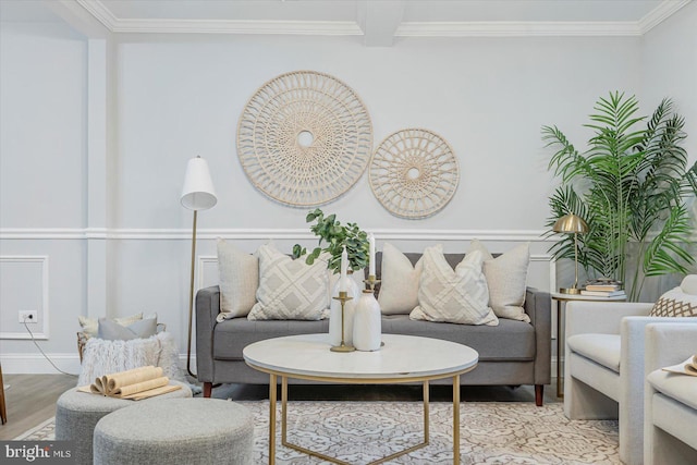 1711 Langley Rd, Baltimore, MD 21221 - sitting room featuring wood finished floors, crown molding, and baseboards