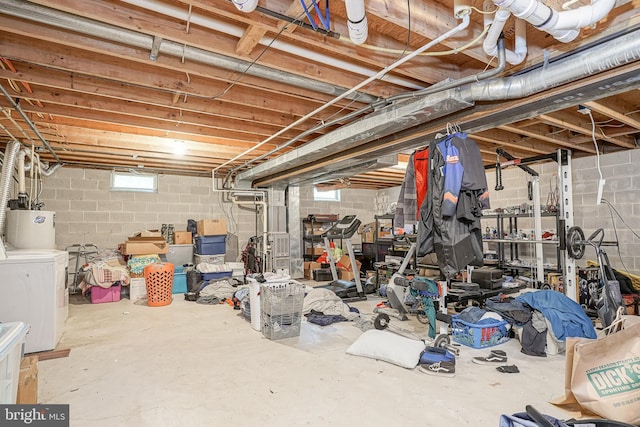 33 Laurel Rd, Millville, NJ 08332 - below grade area featuring washer and clothes dryer and water heater