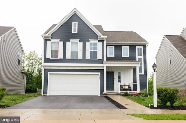 1722 Bradley Dr, Harrisburg, PA 17110 - view of front of property featuring driveway, an attached garage, and a porch