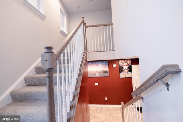 1722 Bradley Dr, Harrisburg, PA 17110 - staircase with baseboards