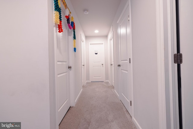 1722 Bradley Dr, Harrisburg, PA 17110 - corridor with light colored carpet, baseboards, and recessed lighting