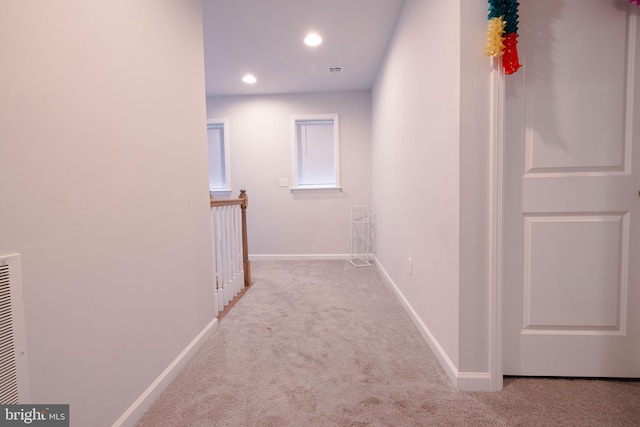 1722 Bradley Dr, Harrisburg, PA 17110 - hall featuring carpet, baseboards, and recessed lighting