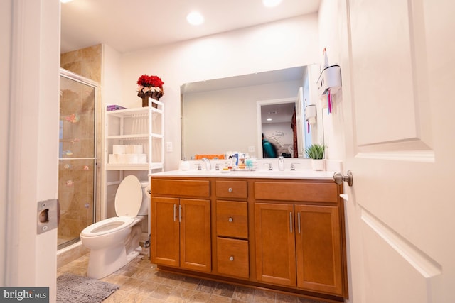 1722 Bradley Dr, Harrisburg, PA 17110 - ensuite bathroom with double vanity, toilet, and a shower stall