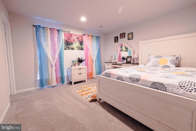 1722 Bradley Dr, Harrisburg, PA 17110 - bedroom with light colored carpet, recessed lighting, and baseboards