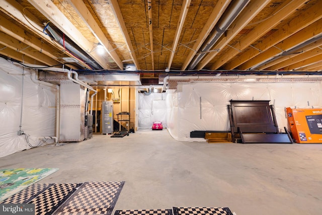 1722 Bradley Dr, Harrisburg, PA 17110 - unfinished basement with water heater