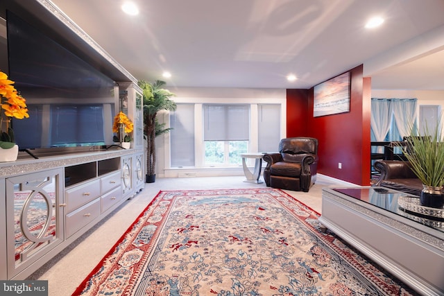 1722 Bradley Dr, Harrisburg, PA 17110 - living area with recessed lighting and light carpet