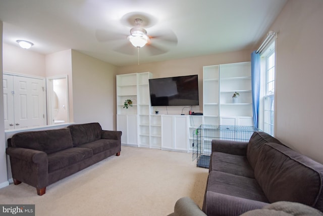 173 Tuscany Trl, Hedgesville, WV 25427 - carpeted living room with a ceiling fan