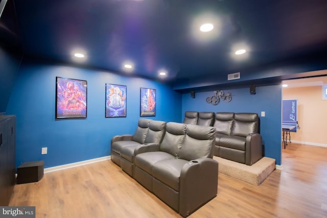 173 Tuscany Trl, Hedgesville, WV 25427 - home theater room with wood finished floors, baseboards, and recessed lighting