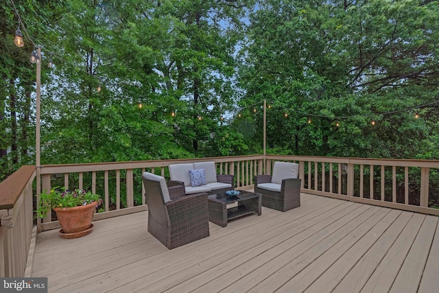 12641 Terrymill Dr, Herndon, VA 20170 - wooden terrace with outdoor lounge area