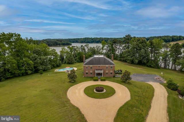 46369 Hattons Rest Ln, Lexington Park, MD 20653 - drone / aerial view of a nearby body of water and a tree filled landscape