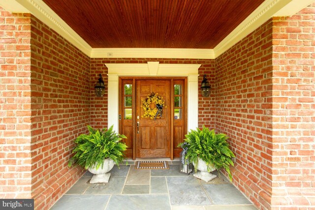 46369 Hattons Rest Ln, Lexington Park, MD 20653 - view of exterior entry with brick siding