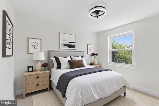 bedroom with baseboards