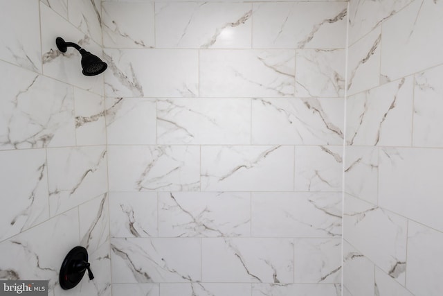 detailed view of a tile shower