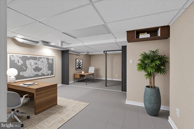 28 W Houndpack Way, Glen Mills, PA 19342 - office featuring baseboards and a drop ceiling