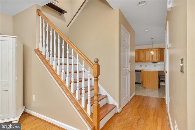 192 Antietam Dr, Waynesboro, PA 17268 - stairway featuring wood finished floors and baseboards