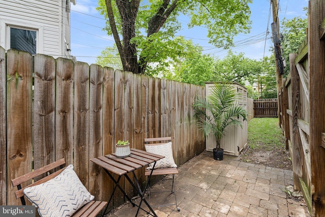 view of patio / terrace featuring a fenced backyard