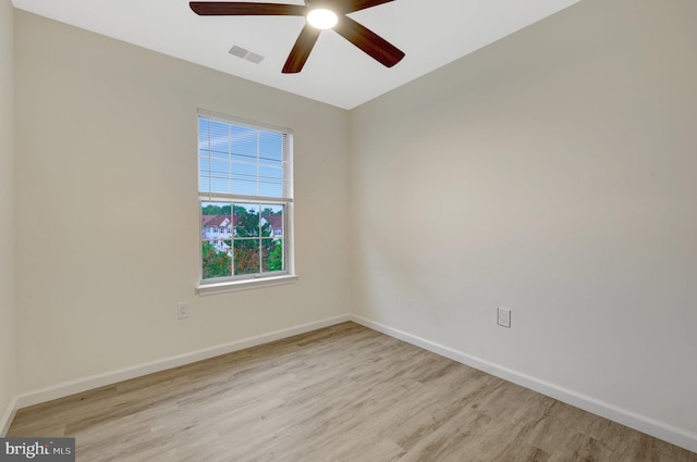 21850 Goldstone Ter, Sterling, VA 20164 - empty room with light wood-type flooring, ceiling fan, and baseboards