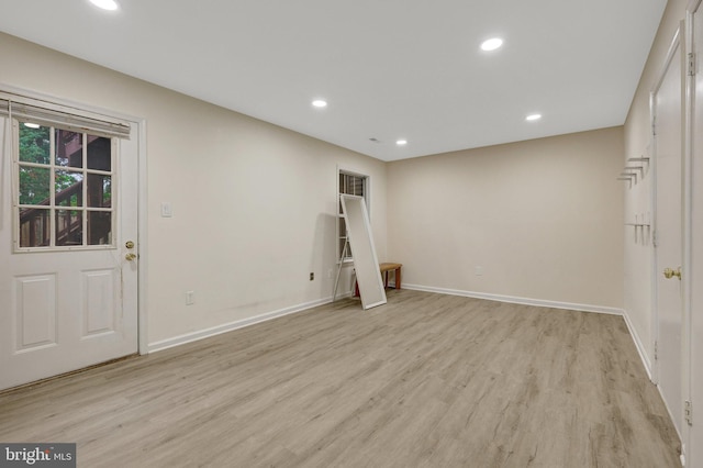 21850 Goldstone Ter, Sterling, VA 20164 - spare room with light wood-type flooring, baseboards, and recessed lighting