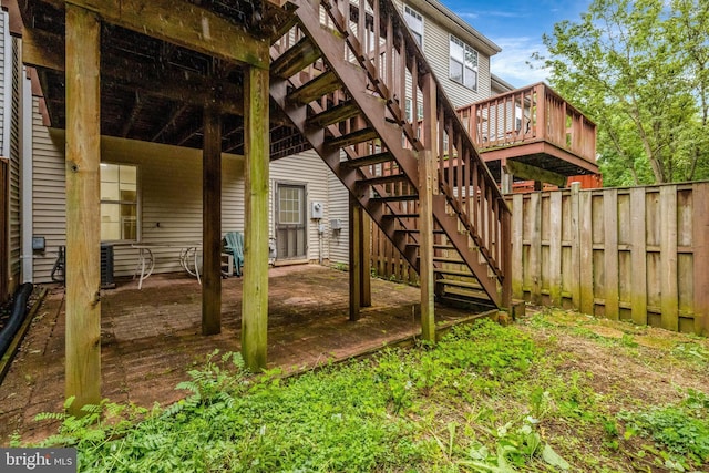 21850 Goldstone Ter, Sterling, VA 20164 - view of patio featuring stairway and a deck