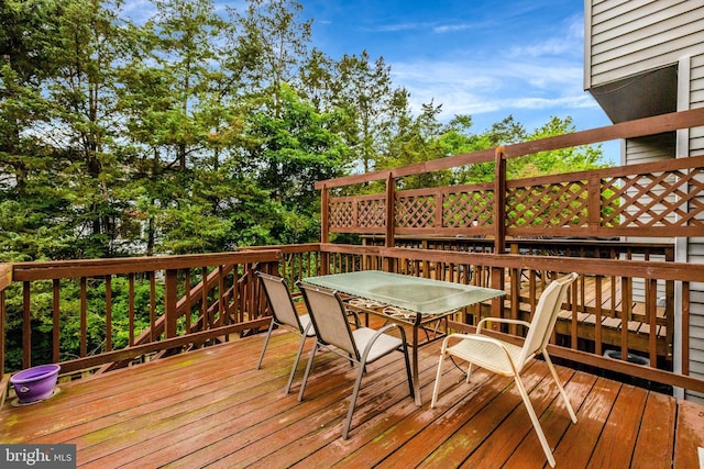 21850 Goldstone Ter, Sterling, VA 20164 - wooden terrace featuring outdoor dining space