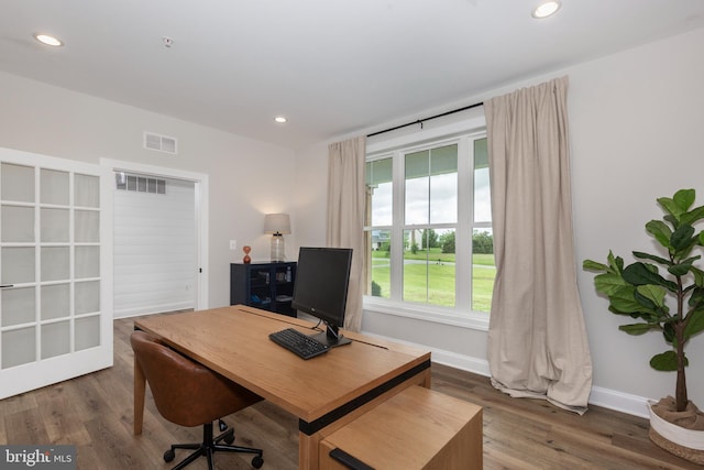 3471 Bullfrog Rd, Taneytown, MD 21787 - office featuring healthy amount of natural light, dark wood-type flooring, baseboards, and recessed lighting