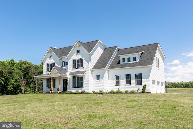 3471 Bullfrog Rd, Taneytown, MD 21787 - view of front of property with covered porch, a front yard, and a shingled roof