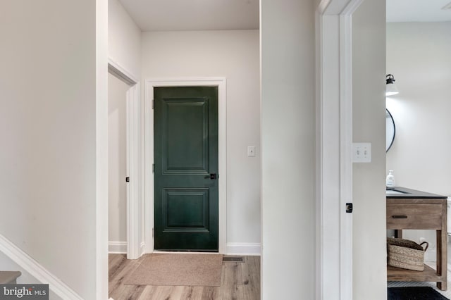 3471 Bullfrog Rd, Taneytown, MD 21787 - hall with wood finished floors and baseboards