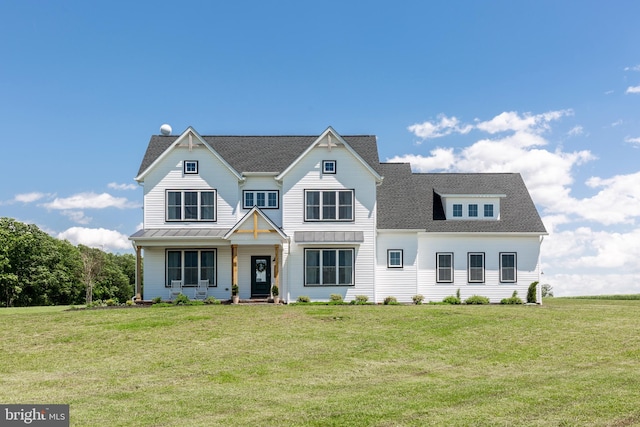 3471 Bullfrog Rd, Taneytown, MD 21787 - view of front facade with a front yard, a porch, and roof with shingles
