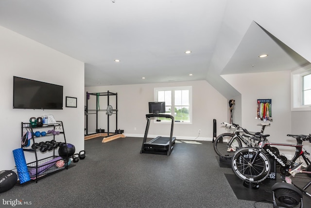3471 Bullfrog Rd, Taneytown, MD 21787 - exercise area with healthy amount of natural light, recessed lighting, and baseboards