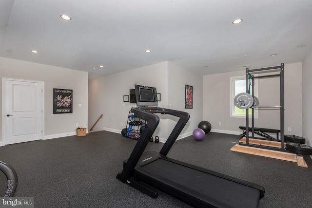 3471 Bullfrog Rd, Taneytown, MD 21787 - exercise area with recessed lighting and baseboards