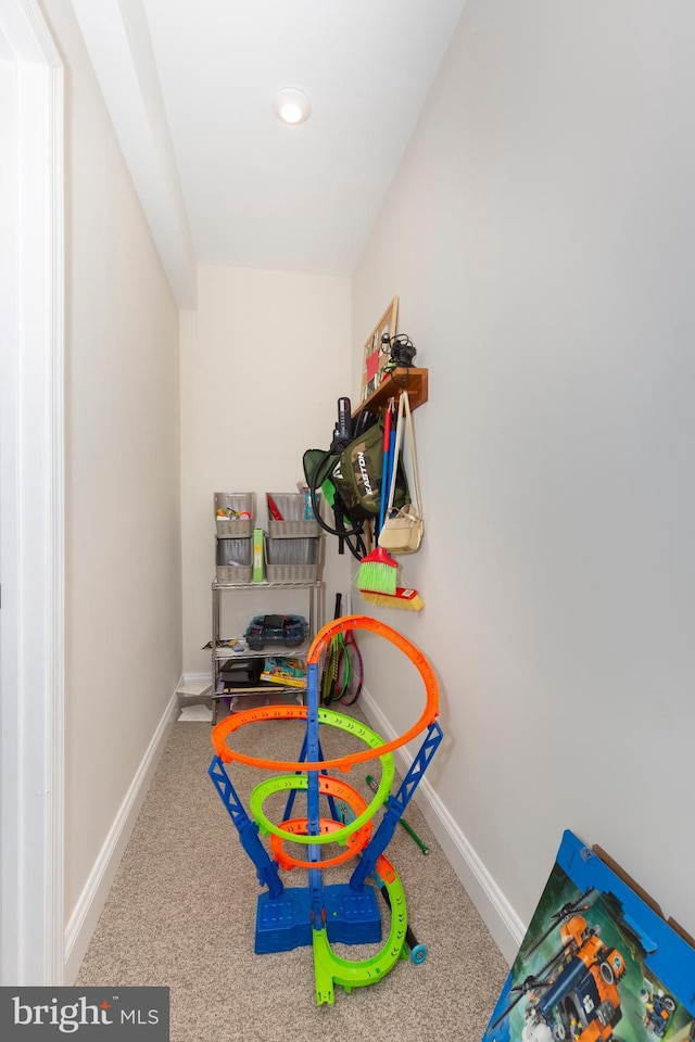 3471 Bullfrog Rd, Taneytown, MD 21787 - recreation room with baseboards and carpet flooring