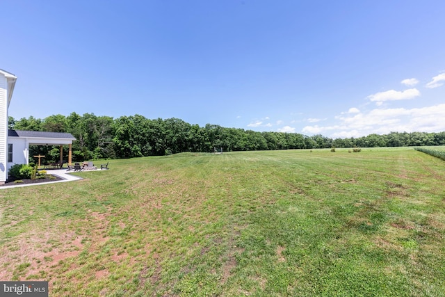 3471 Bullfrog Rd, Taneytown, MD 21787 - view of green lawn featuring a view of countryside and a patio area