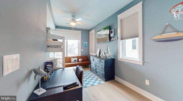 625 Bay Ave, Ocean City, NJ 08226 - office space featuring plenty of natural light, light wood finished floors, ceiling fan, and baseboards