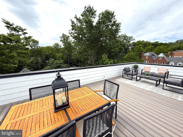 3828 T St NW, Washington, DC 20007 - wooden deck with outdoor dining space