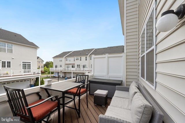 43008 Paris Gap Sq, Ashburn, VA 20148 - deck featuring a residential view and outdoor dining area