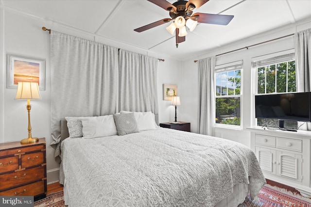 118 Parkwood St, Bethany Beach, DE 19930 - bedroom with wood finished floors and ceiling fan