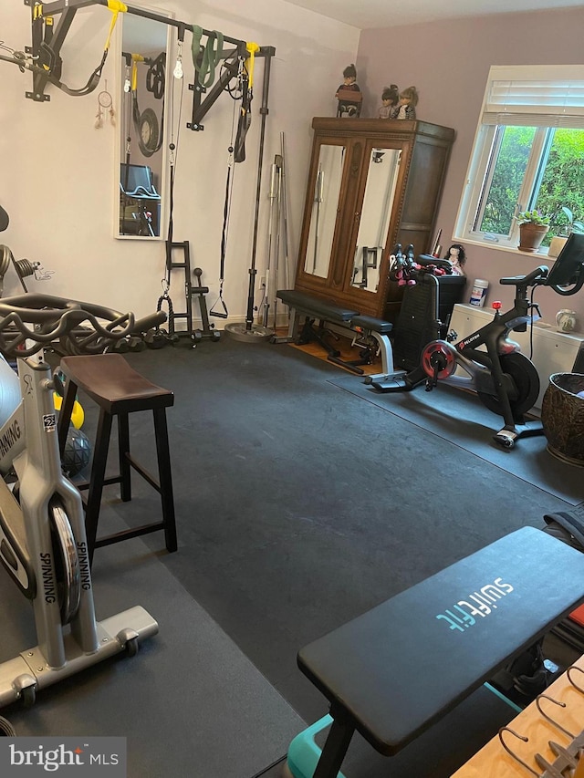 view of exercise area