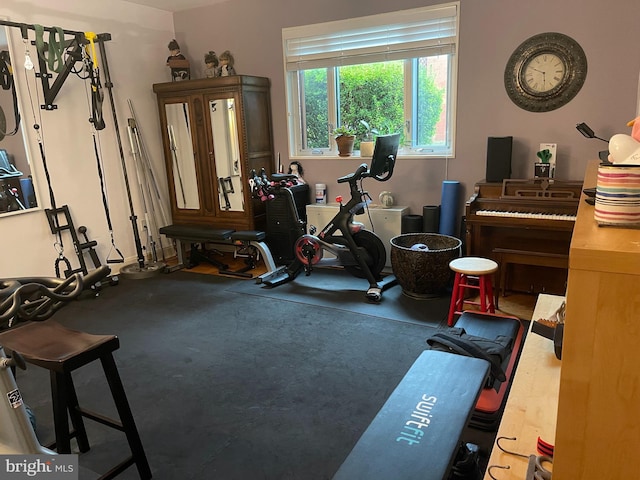 view of exercise room