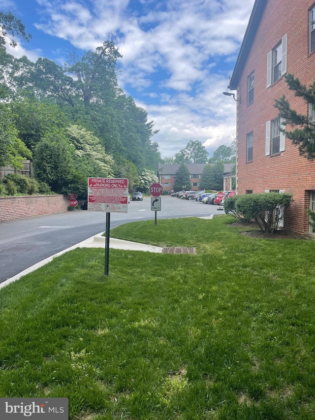 view of asphalt road