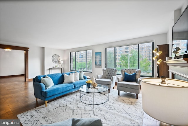 2501 Calvert St NW Unit 306, Washington, DC 20008 - living area with a fireplace