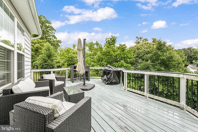 3104 Reach Eagle Ct, Woodbridge, VA 22191 - deck with view of scattered trees and an outdoor living space